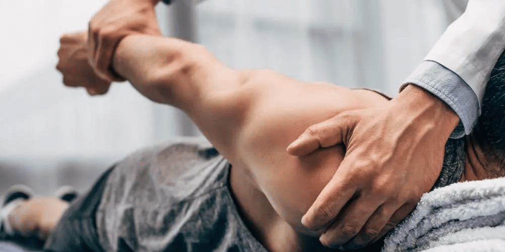 A man being stretched.